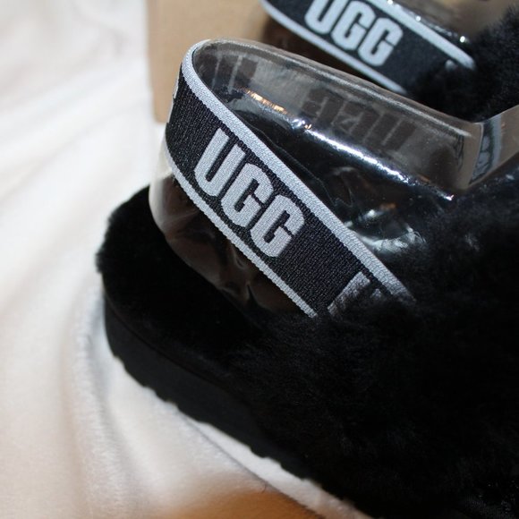 NIB YOUTH 4 WOMEN'S 6 CHUNKY WEDGE SEQUIN‎ SLIPPERS BLACK - Picture 6 of 8